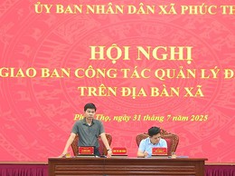 UBND xã Phúc Thọ giao ban công tác quản lý đất đai trên địa bàn xã