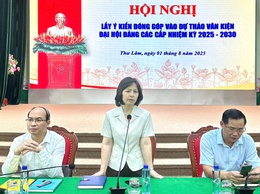 ĐẢNG ỦY XÃ THƯ LÂM TỔ CHỨC HỘI NGHỊ LẤY Ý KIẾN ĐÓNG GÓP VÀO DỰ THẢO VĂN KIỆN ĐẠI HỘI ĐẢNG CÁC CẤP NHIỆM KY 2025 -2030