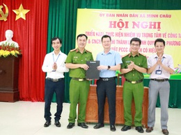UBND xã Minh Châu tổ chức Hội nghị triển khai công tác phòng cháy chữa cháy và cứu nạn cứu hộ sau khi tổ chức chính quyền hai cấp