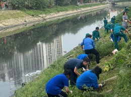 Khương Đình đẩy mạnh chỉnh trang, đảm bảo vệ sinh môi trường hai bên sông Tô Lịch