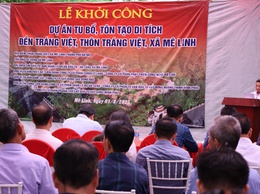 Xã Mê Linh: Khởi công dự án tu bổ, tôn tạo Di tích Đền Tráng Việt