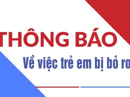 Thông báo về việc trẻ em bị bỏ rơi