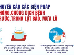 Khuyến cáo Vệ sinh môi trường, phòng chống một số bệnh mùa bão, lũ lụt