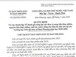 Quyết định số 101/QĐ-UBND của UBND xã Đan Phượng