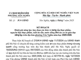 KẾ HOẠCH
Đánh giá năng lực, lựa chọn các đơn vị cung cấp thực phẩm, nguyên liệu thực phẩm, suất ăn sẵn, nước uống cho các cơ sở giáo dục công lập trên địa bàn phường Yên Nghĩa năm học 2025-2026