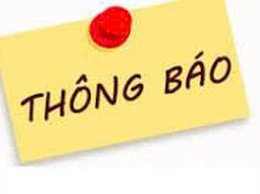 THÔNG BÁO