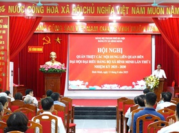 Hội nghị triển khai một số nội dung quan trọng chuẩn bị Tổ chức phục vụ Đại hội đại biểu Đảng bộ xã Bình Minh lần thứ I, nhiệm kỳ 2025 - 2030