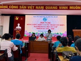 Hội LHPN phường Bồ Đề tổ chức hội nghị lấy ý kiến đóng góp vào Dự thảo văn kiện Đại hội Đảng bộ các cấp
