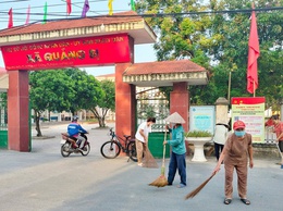 Quảng Bị ra quân tổng vệ sinh môi trường chào mừng Đại hội Đảng bộ xã lần thứ I, nhiệm kỳ 2025-2030