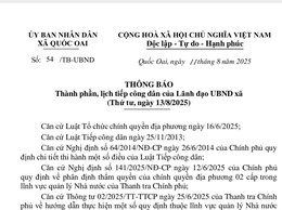 THÔNG BÁO: Thành phần, lịch tiếp công dân của lãnh đạo UBND xã Quốc Oai