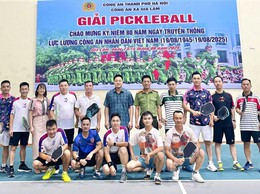 Công an xã Gia Lâm tổ chức giải Pickleball chào mừng kỷ niệm 80 năm Ngày truyền thống Công an nhân dân Việt Nam