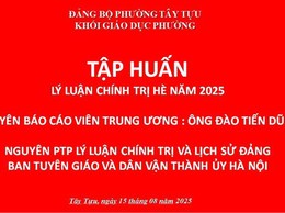 Hội nghị bồi dưỡng, tập huấn lý luận chính trị hè 2025 