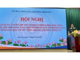 Phát triển khoa học công nghệ, đổi mới sáng tạo, chuyển đổi số gắn với phong trào Bình dân học vụ số trên địa bàn phường Vĩnh Tuy