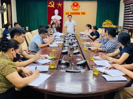 Hội nghị báo cáo tiến độ thực hiện chỉ tiêu kế hoạch xây dựng trường học đạt chuẩn quốc gia năm 2025 trên địa bàn xã Thường Tín