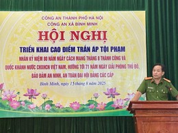 Công an xã Bình Minh tổ chức lễ ra quân mở đợt cao điểm tấn công, trấn áp tội phạm, bảo đảm an ninh, trật tự