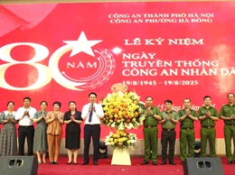Công an phường Hà Đông tổ chức Lễ kỷ niệm 80 năm Ngày truyền thống Công an nhân dân
