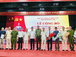 Lễ công bố Quyết định thành lập Chi hội Cựu Công an nhân dân xã Thiên Lộc và kết nạp hội viên mới.