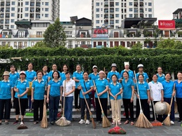 Mặt trận tổ quốc Việt Nam phường Bồ Đề tổ chức tổng vệ sinh môi trường