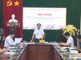 Thường trực HĐND xã Phúc Lộc làm việc với UBND xã về việc điều chỉnh dự toán ngân sách cấp xã năm 2025