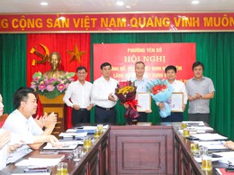 Phường Yên Sở tổ chức Hội nghị công bố các quyết định bổ nhiệm cán bộ lãnh đạo, quản lý Ban Xây dựng Đảng và Phòng Kinh tế, Hạ tầng và Đô thị