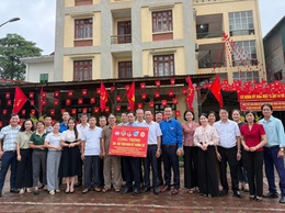 GẮN BIỂN, KHÁNH THÀNH CÔNG TRÌNH “A80 - MẶT TRẬN ĐOÀN KẾT THƯỜNG TÍN”