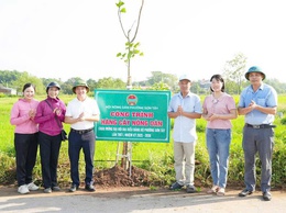 HỘI NÔNG DÂN PHƯỜNG SƠN TÂY TỔ CHỨC GẮN BIỂN “HÀNG CÂY NÔNG DÂN”