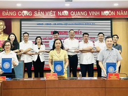 Ba cơ quan phường Đống Đa ký quy chế phối hợp trong giai đoạn mới