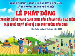 Lễ phát động đợt cao điểm chỉnh trang cảnh quan, đảm bảo an toàn giao thông, trật tự đô thị và tổng vệ sinh môi trường năm 2025