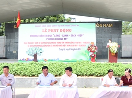 Phường Chương Mỹ phát động phong trào “Sáng - Xanh - Sạch - Đẹp”, ra quân tổng vệ sinh môi trường