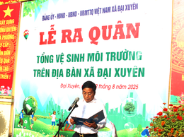 Đại Xuyên ra quân Tổng vệ sinh môi trường trên địa bàn xã