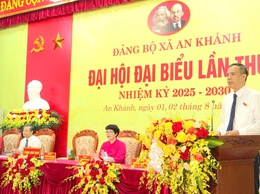 Ngày làm việc thứ nhất Đại hội đại biểu Đảng bộ xã An Khánh lần thứ I, nhiệm kỳ 2025-2030
