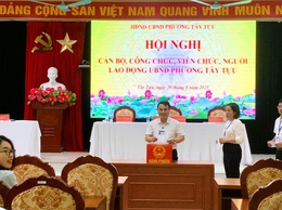 UBND phường Tây Tựu tổ chức Hội nghị cán bộ, công chức, viên chức, người lao động năm 2025