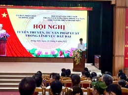 ỦY BAN NHÂN DÂN XÃ ĐÔNG ANH TỔ CHỨC HỘI NGHỊ TUYÊN TRUYỀN, TƯ VẤN PHÁP LUẬT TRONG LĨNH VỰC ĐẤT ĐAI