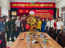 Lãnh đạo phường Kim Liên thăm hỏi, động viên Công an phường nhân kỷ niệm 80 năm Ngày truyền thống Công an nhân dân (19/8/1945 – 19/8/2025)