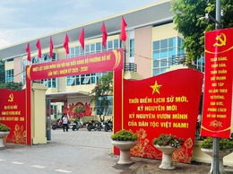 Hình ảnh tuyên truyền, cổ động trực quan chào mừng Đại hội đại biểu Đảng bộ phường Bồ Đề lần thứ I, nhiệm kỳ 2025 - 2030
