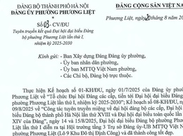 Kết quả Đại hội đại biểu Đảng bộ phường Phương Liệt lần thứ I, nhiệm kỳ 2025-2030