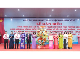 Lễ gắn biển công trình cải tạo, nâng cấp Trường THCS Gia Thụy: Một dấu ấn đáng nhớ!