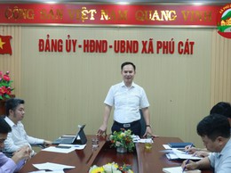 UBND Xã tổ chức hội nghị làm việc với các cơ quan, đơn vị về công tác tiếp nhận, giải quyết TTHC.