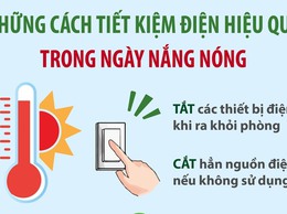 Những cách tiết kiệm điện hiệu quả trong ngày nắng nóng