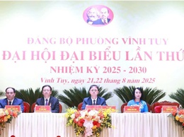 239 đại biểu dự Đại hội đại biểu Đảng bộ phường Vĩnh Tuy lần thứ I, nhiệm kỳ 2025-2030