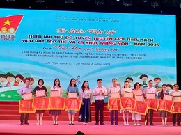 Thiếu nhi xã Nam Phù tranh tài tại Hội Thi tuyên truyền sách, múa hát về “Việt Nam quê hương em”