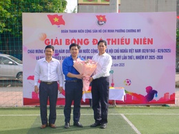 Chương Mỹ khai mạc Giải bóng đá Thiếu niên năm 2025 