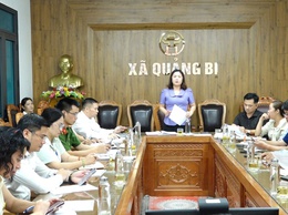 Hội nghị bàn giao hồ sơ quản lý địa giới hành chính và các nội dung liên quan đến xóm chùa Cát- thôn Lam Điền- xã Quảng Bị về thôn Bãi 2 xã Bình Minh