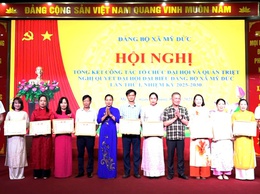 Đảng bộ xã Mỹ Đức tổng kết công tác tổ chức Đại hội và quán triệt Nghị quyết Đại hội đại biểu Đảng bộ xã khóa I