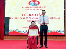 Đảng viên lão thành xã Nam Phù tự hào sống trọn với lời thề trước Đảng