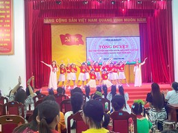 Trung tâm VHTT&TT xã Suối Hai Tổng duyệt Các tiết mục tham gia dự khi Cuộc thi Ca khúc măng non, múa hát tập thể và Thiếu nhi tuyên truyền giới thiệu sách hè
