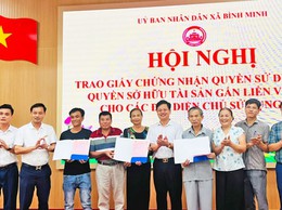 Xã Bình Minh đẩy nhanh việc cấp 
