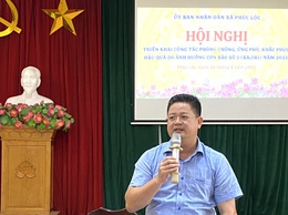 Xã Phúc Lộc tổ chức Hội nghị triển khai công tác phòng, chống thiên tai, ứng phó, khắc phục hậu quả cơn bão số 5 (KAJKI) năm 2025