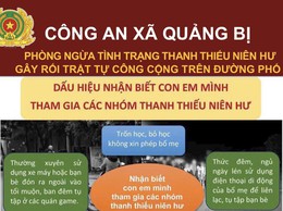 Công an xã Quảng Bị đẩy mạnh công tác tuyên truyền, phòng ngừa tình trạng thanh thiếu niên gây rối trật tự công cộng