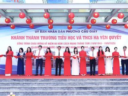 Phường Cầu Giấy: khánh thành trường Tiểu học và THCS Hạ Yên Quyết